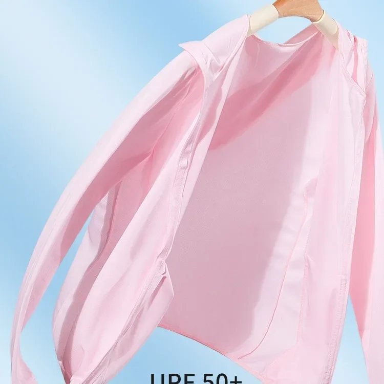 Breathable Long Sleeve Sun Protection Clothes for Men and Women New Ice Silk UV Protection Summer Thin Knit Jacket