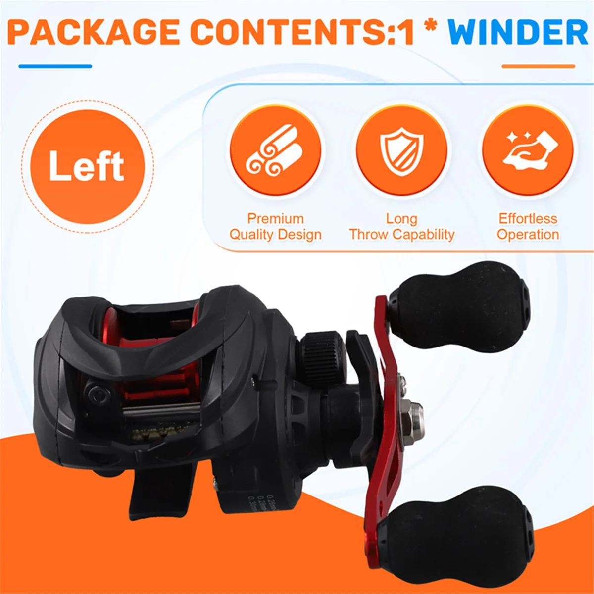 BAAU Ac Luya Water Drop Wheel Line Brake Long Throw Fish Wheel Rocker Arm Fishing Fishing Line the Left Hand