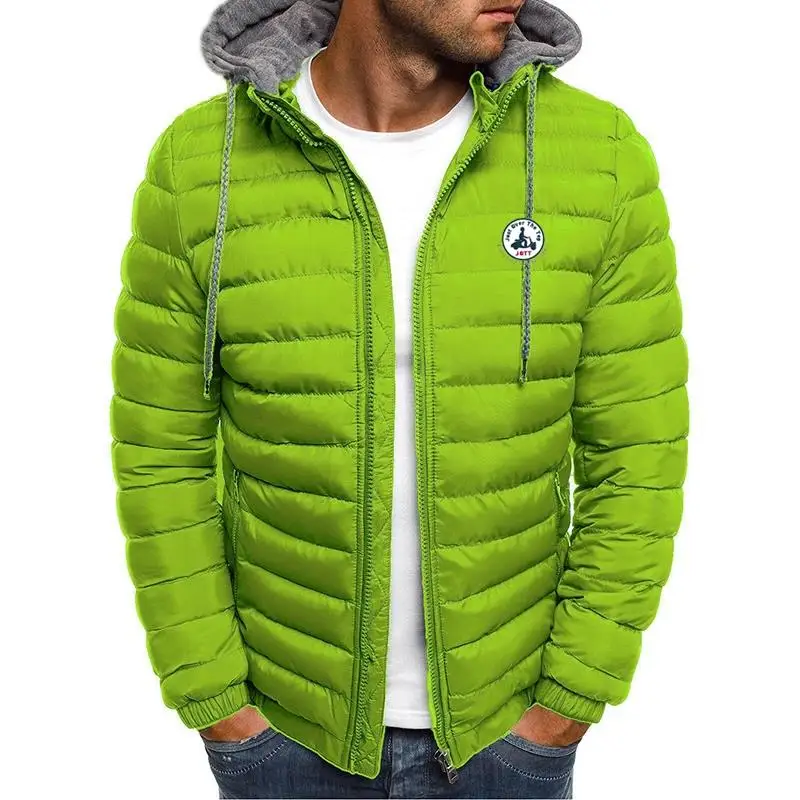 JOTT Men's Jacket Autumn and Winter Jacket Sportswear and Leisure Wear Cotton Hooded Light Winter Down Jacket