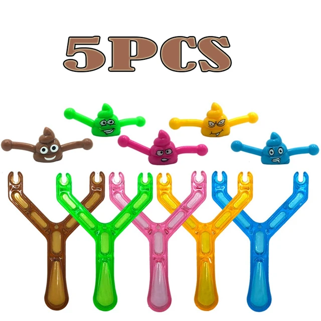 5Pcs Funny Poop Sticky Squishy Rubber Flying Finger Novelty Stress Relief Toys Ejection Stretchy Stress Relief Toys Party Favors 1