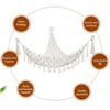 Large Capacity Stuffed Animals Hammock Net Macrame Boho Home Decorations Corner Toy Storage Organizer Plush Toys Hanging Net 2