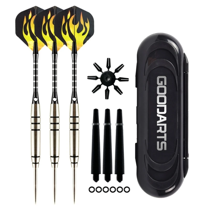 

3 Pack Sturdy Steel Darts 28g Darts Set with Darts Flight Aluminum Shafts Kits