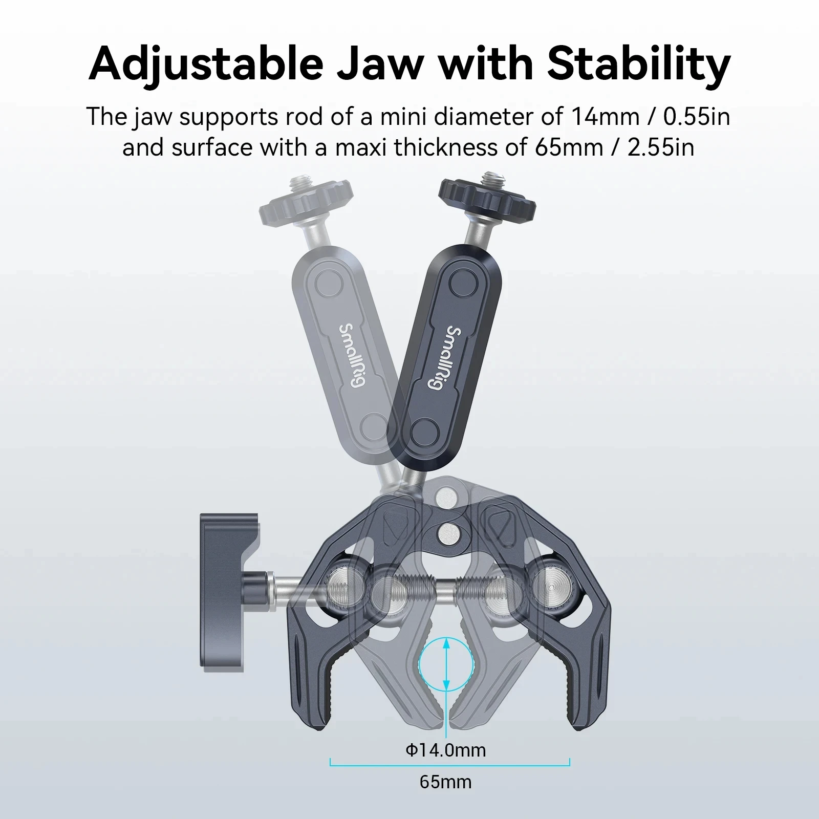 Smallrig-super Clamp com Ballheadcâmera Mount Adaptador de Liberação Rápida para Gopro Monitor Luz Led Carga 35 kg 4102 - Image 3