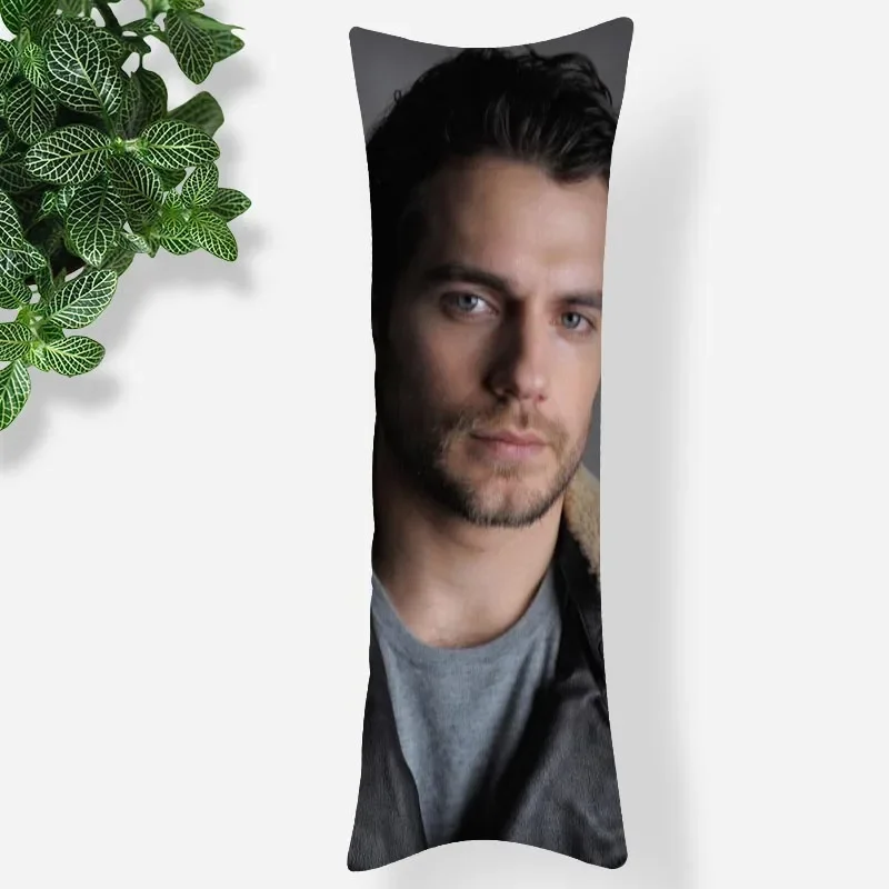 Personalizado henry cavill fronha impresso cetim tecido travesseiro capa retangular zíper kawaii corpo capa dropshipping 1102