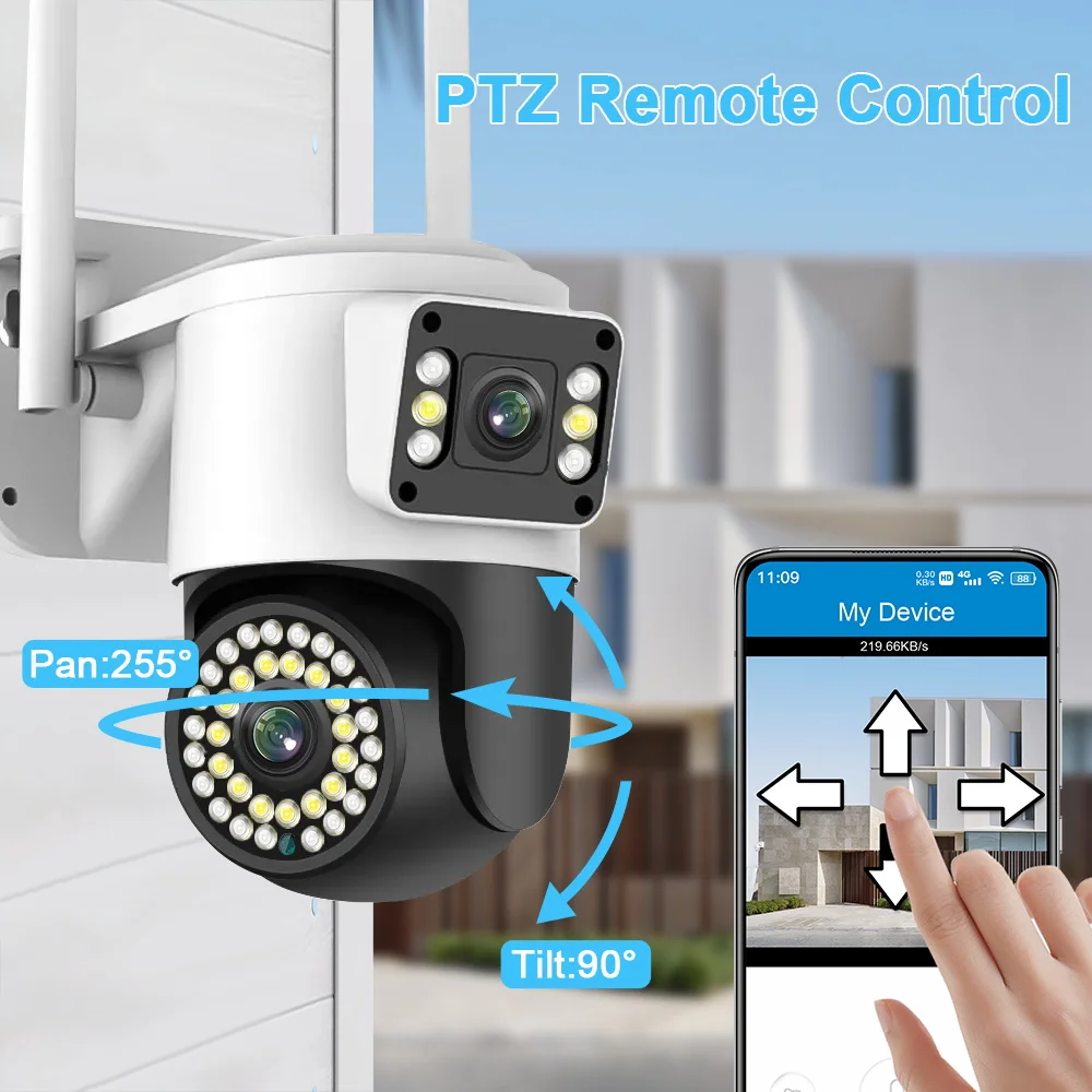 K2 STORE - TELECAMERA IP CAM PTZ WIFI CAMERA DOME WIRELESS ESTERNO ED INTERNO IN GIARDINO CASA SPEED ZOOM CON APPLICAZIONE ICSEE - Foto 8