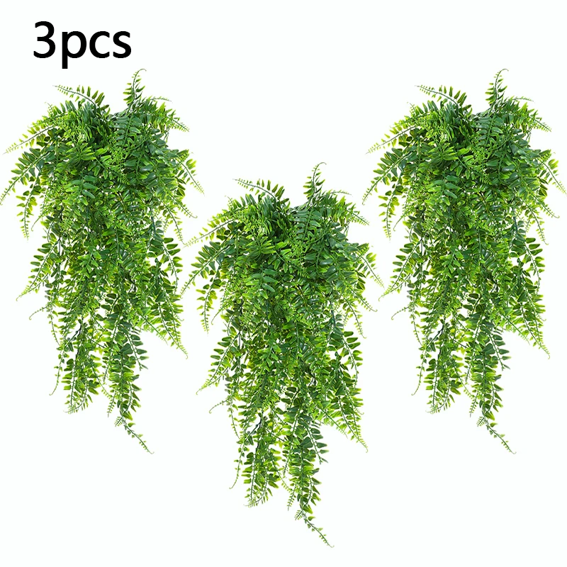 3 stücke Persische Farn Blätter Hause Garten Zimmer Dekor Hängen Künstliche Pflanze Kunststoff Reben Gras Hochzeit Party Wand Hause Dekoration