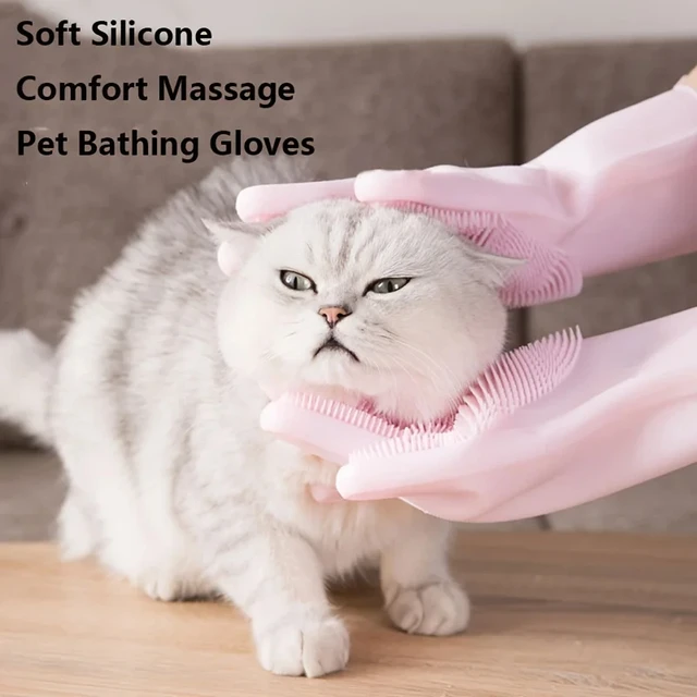 Pet Grooming Cleaning Gloves Dog Cat Bathing Shampoo Glove Scrubber Magic Dishwashing Cleanner Sponge Silicon Hair Removal Glove 5 Pet Grooming Cleaning Gloves Dog Cat Bathing Shampoo Glove Scrubber Magic Dishwashing Cleanner Sponge Silicon Hair Removal Glove 5