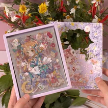 

50PCS/LOT Colorful Floral Lady Girl PVC Stickers Set DIY Decoration Scrapbooking Supplies 12.2*15.3cm