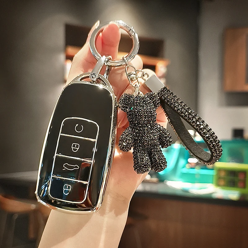 Key Case TPU Car Key Fob Cover Shell Protector For Chery Tiggo 8plus 5 plus 7pro Tiggo 8 Pro 7 Pro Max Omoda 5 C5 Modod Fob Cover Key Cover Car Key Shell