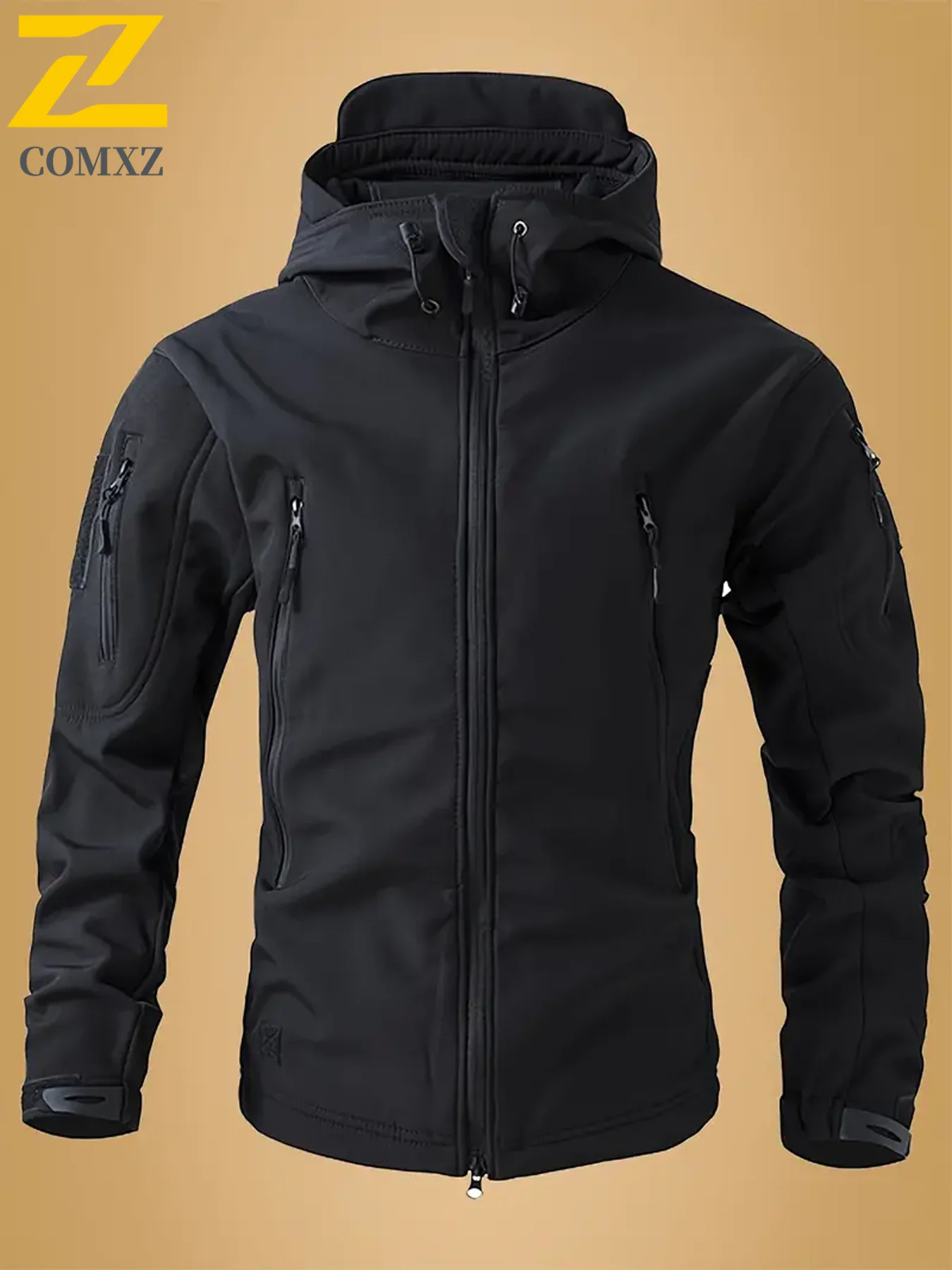 EiAO Men Tactical Softshell Jacket Waterproof Outdoor Hunting Coat Military Combat Windbreaker Warm Sports Jacket​ Windbreaker