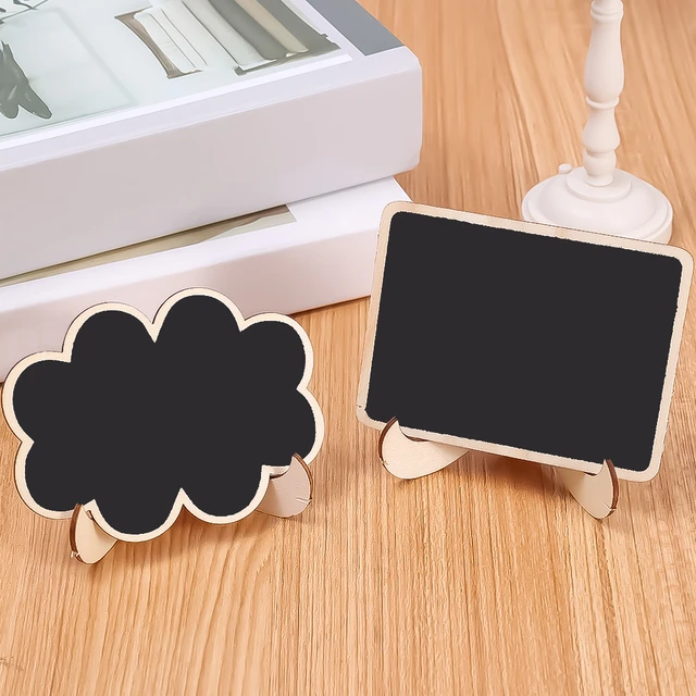 Mini tableau noir en bois avec puce d'étiquette de menu, grand et petit  tableau d'affichage, tableau de présentation, décor de fête de mariage,  accessoires de mémo, 4 pièces - AliExpress