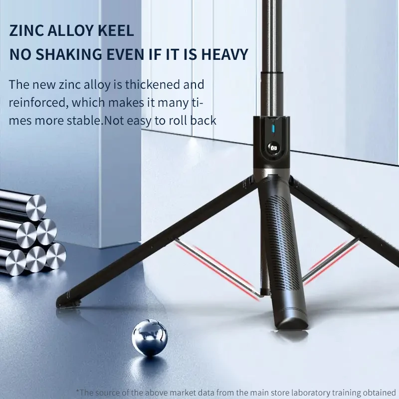 LISCN Bluetooth Selfie Stick 180cm Tripod Phone Holder Remote Travel Vlogging Live Compatible IPhone Android