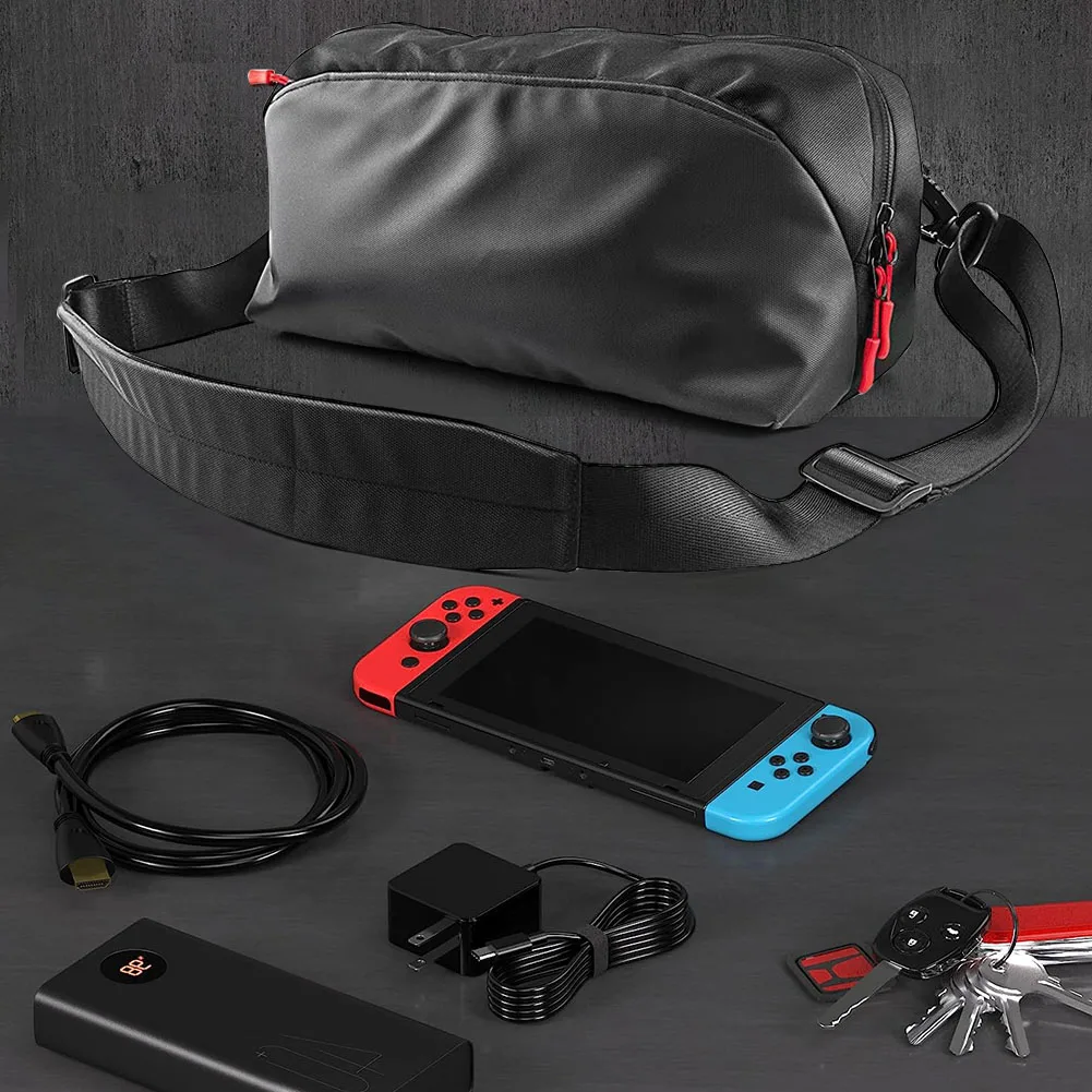 900D 옥스포드 여행용 가방 방수 게임 콘솔 파우치 케이스 ASUS Rog Ally용 대용량 조절 가능한 어깨 스트랩