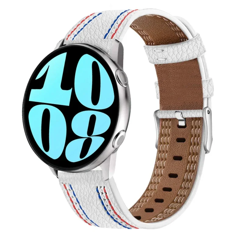 22mm 20mm Leather strap For Samsung Galaxy Watch 6/5/4 Gear S3 Huawei Watch 4-3/Pro sport bracelet wristband Amazfit GTR4 Correa