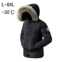 -30 C FIT Plus Thick Velvet Down & Parka coat 6XL 7XL 8XL  winter jacket men waterproof windproof chaquetas hombre 1