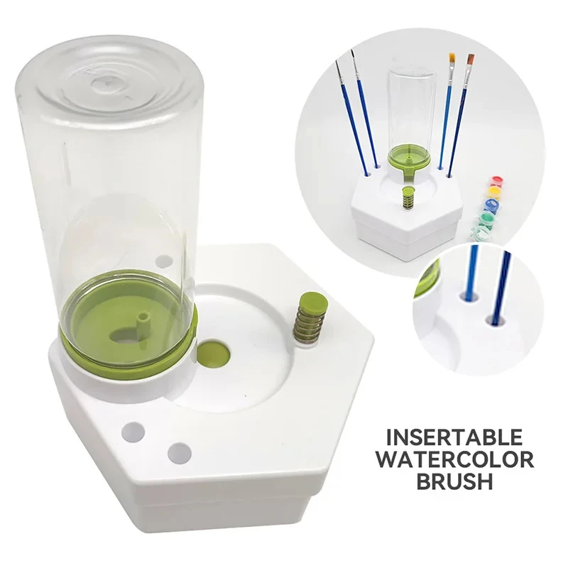 Painting Brushes kids Paint Brush Cleaner Rinse Box Fine Art Studio Classroom Brushes Holder Cleaning Running Water Cycle Paintbrush supplies