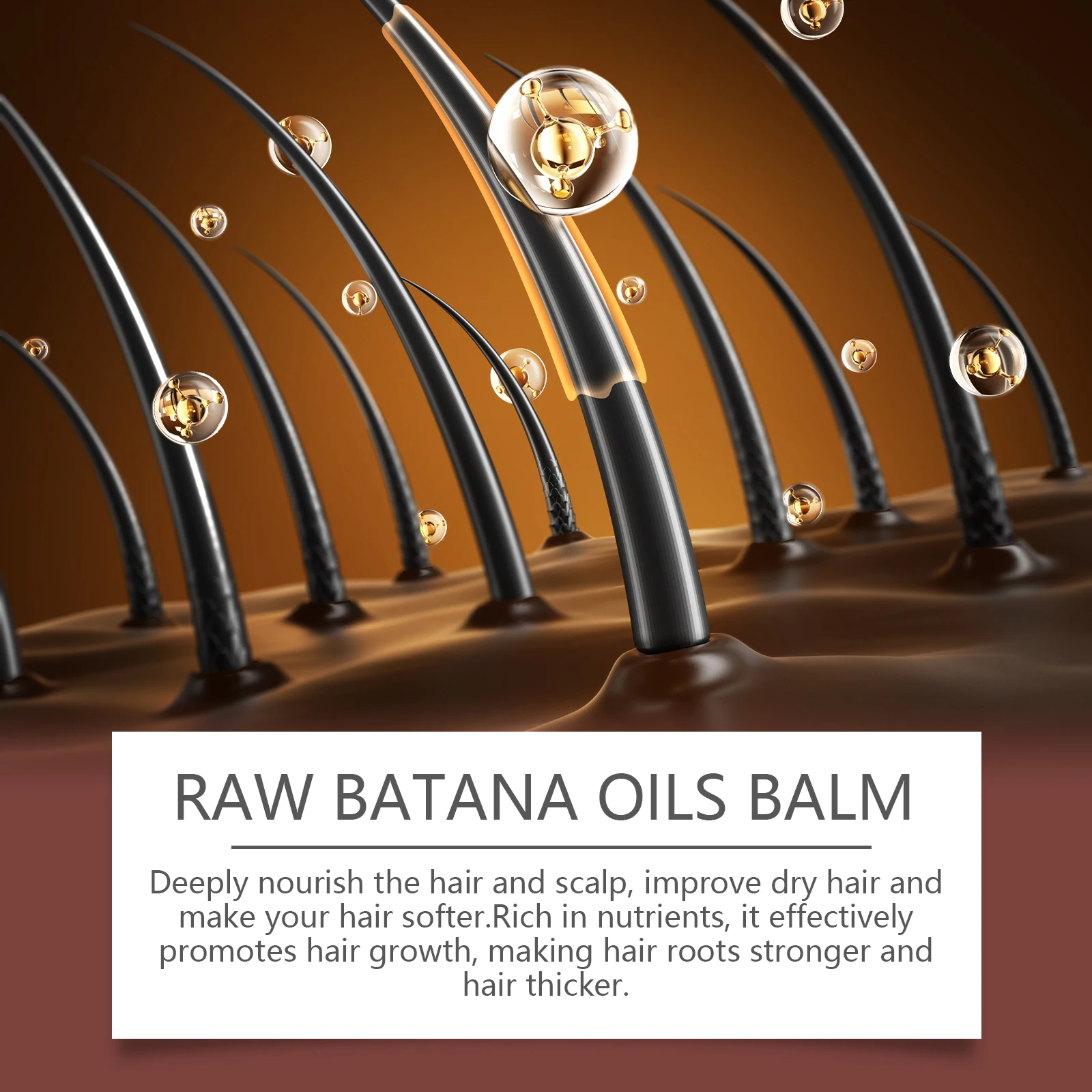 Hoegoa Batana Hair Nourishing Balm Improve Silky Thicker Curly Smoothing Frizz Repair Damaged Increase Growth Hair Conditioner