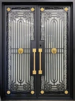 Factory Wholesale Iron Doors Double Entrance Iron Front Entry Door Security Door 2