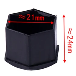 Set of 20 Black Hexagon Anti - Rust Wheel Lug Nut Covers - Durable Dust Protection - Black (21mm)