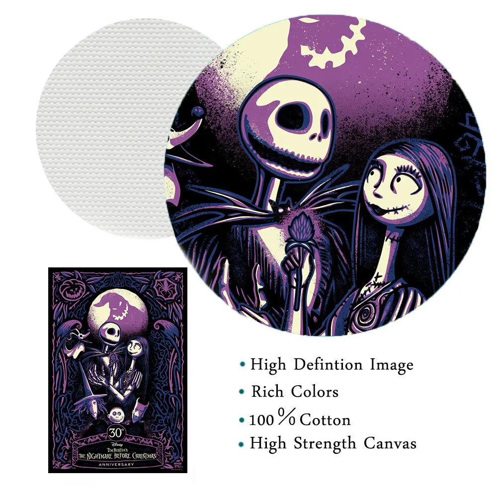 Disney The Nightmare Before Christmas Print Poster, Pintura em Tela, Arte  Mural, Fotos, Decoração de Casa, 30 ° Aniversário - AliExpress, image size:1000x1000