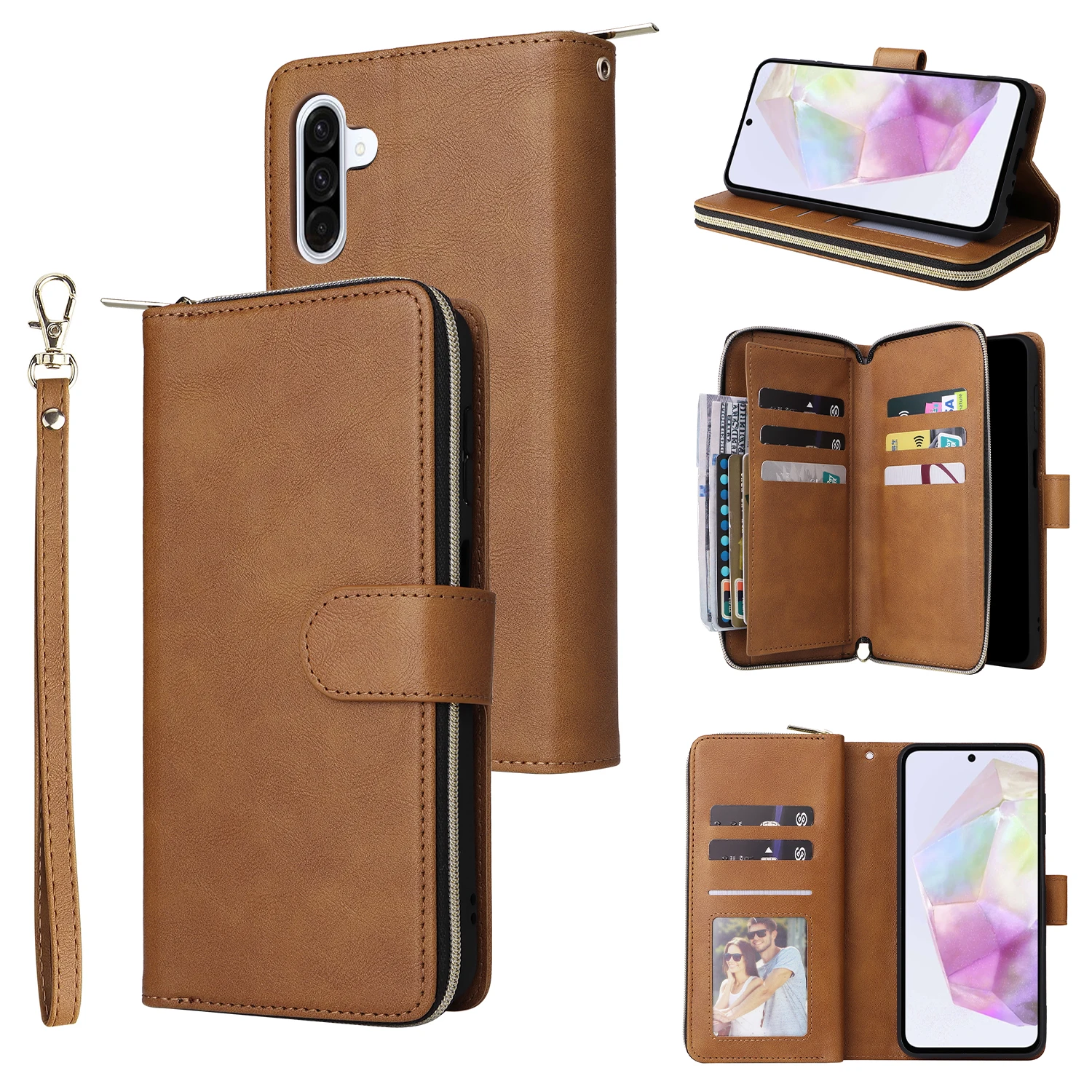 Leather Strap Wallet Case - Sleek and Stylish Design