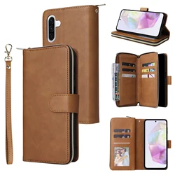 Leather Strap Wallet Case - Sleek and Stylish Design - Galaxy A07 4G (Brown)