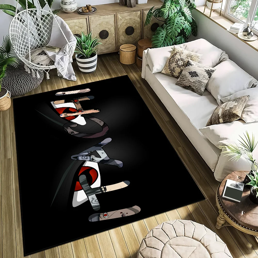 Door Mat Anti-Slip Kitchen Bedroom Handmade A-Akatsuki Anime Tufted Rug Carpet Living Room N-Narutos Entrance Decoration 3