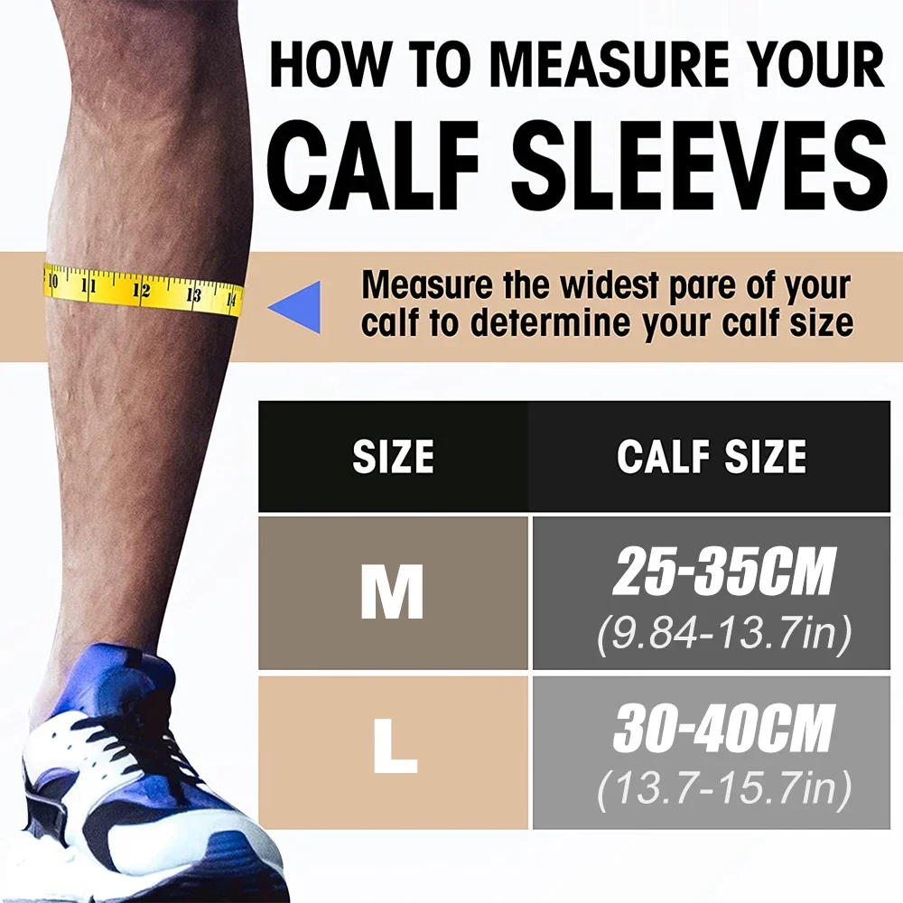 1 paio di maniche a compressione per polpacci per uomo donna - Calzini a compressione per gambe, calzini a compressione senza piedi per stecca tibia e vene varicose - immagine 2