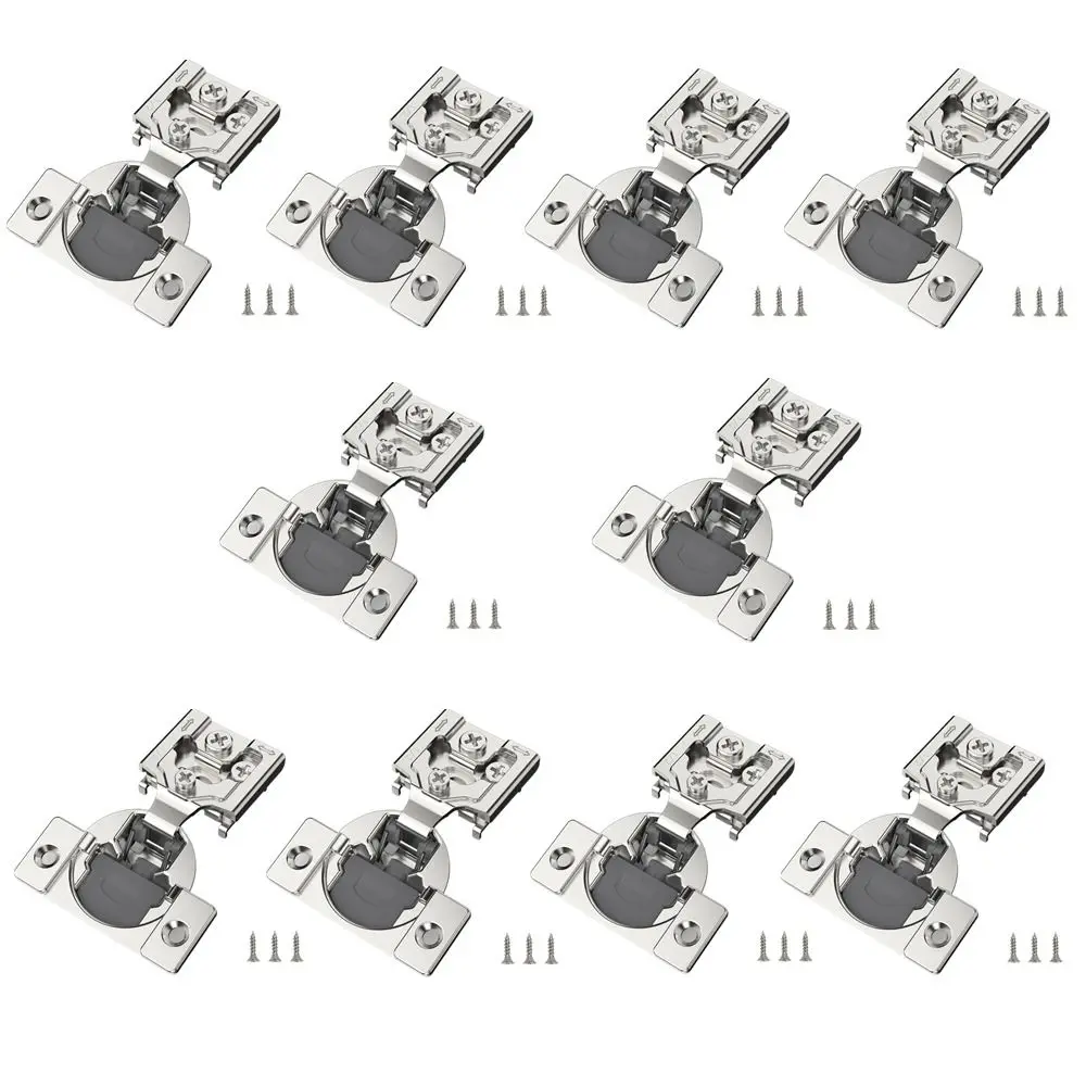 Concealed Nickel Plated Kitchen Soft Close Cabinet Hinges Cabinet Hardware 1/2 inch Overlay