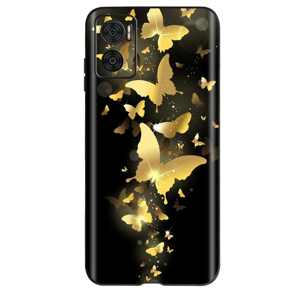 Elegant Flower Butterfly Soft Phone Case for Motorola Moto E Series