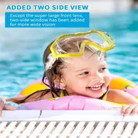 PC Glass Kids Swim Goggles PVC Strap with Nose Cover Child Diving Mask Vibrant Colors Anti Fog Snorkel Swimming Goggles Boys 2