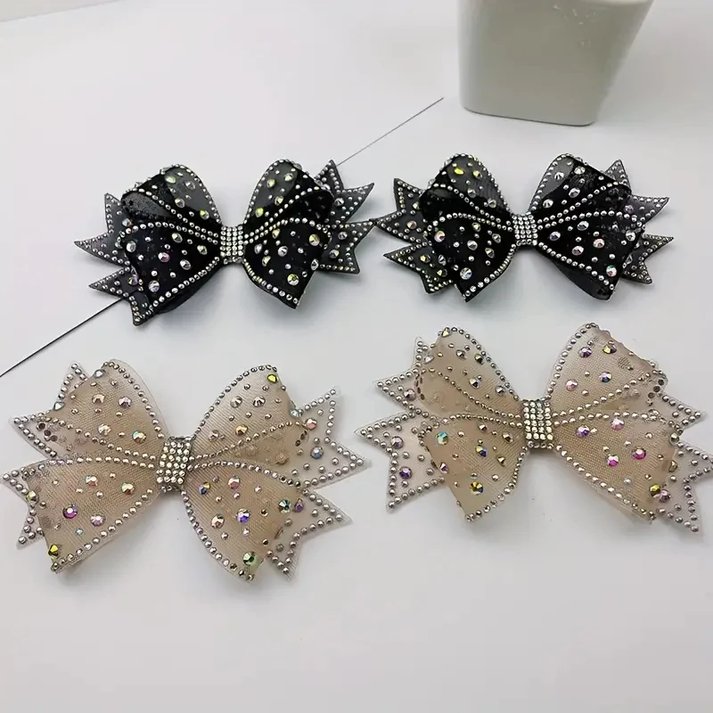Elegant Rhinestone Bow Shoe Charms and Accessories