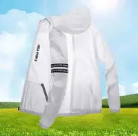 Vêtements de protection solaire d'été pour hommes, veste à capuche imperméable et à séchage rapide pour le vélo, grande taille, coupe-vent fin pour la randonnée 4