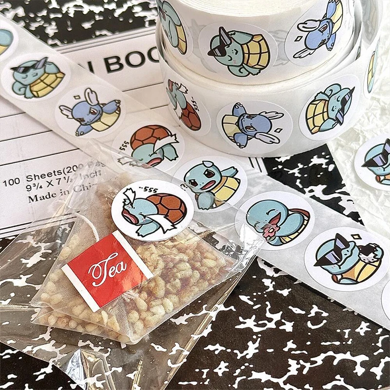 

Pokemon Psyduck Stickers Squirtle Seal Labels Stickers for DIY Gift Baking Package Envelope Stationery Candy Bag Decor