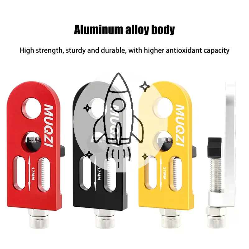 ..1Pc 10MM 더블 홀 자전거 체인 텐션 조절기 BMX 접이식 고정 기어 자전거용 자전거 단일 속도 텐셔너 체인 조절기