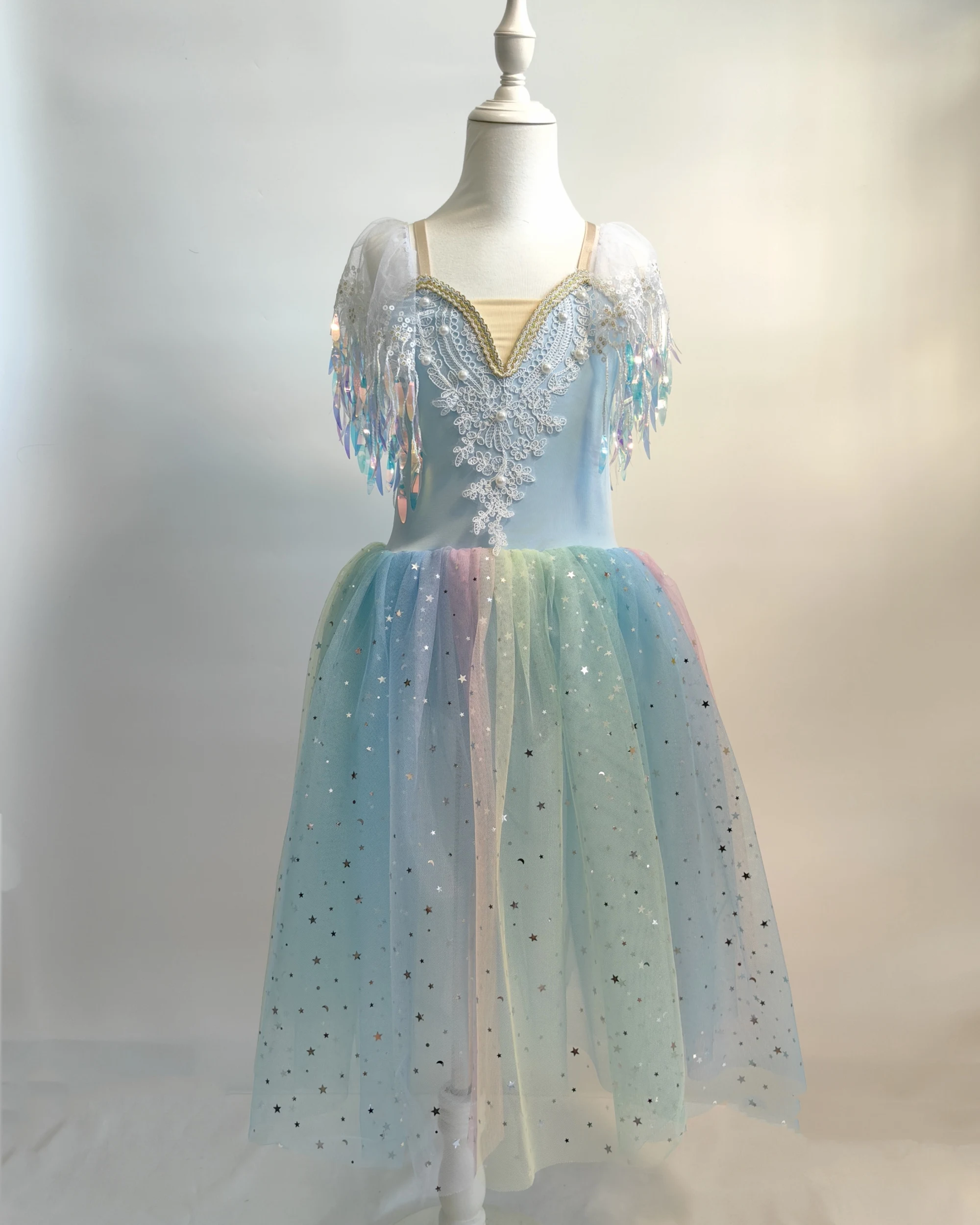 Gulliver Multicolor Long Sleeve Double-Layer Dress for Girl Junior-Ballet