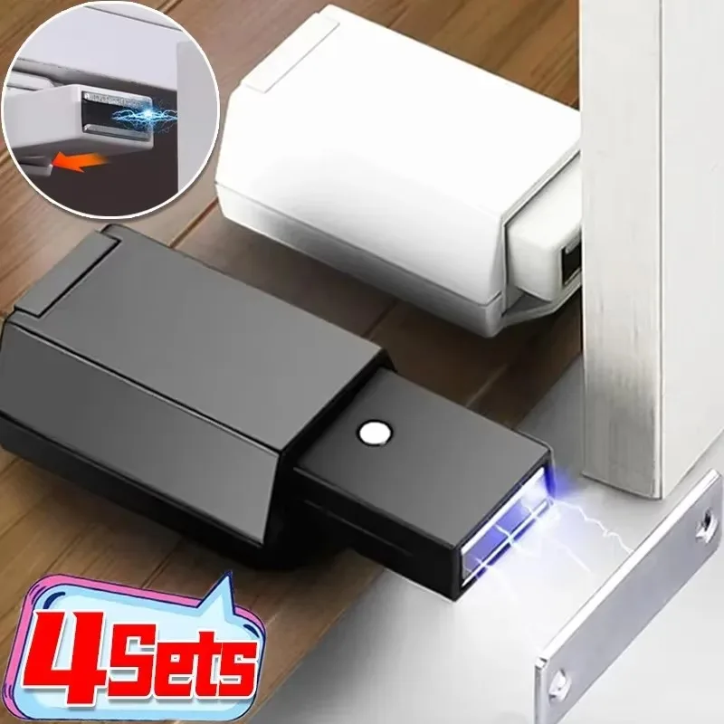 Cabinet Door Bouncer Magnetic Door Catches Wardrobe Stops Drawer Push Closer Cabinet Latch Catch Heavy Duty Closers 1/4sets magnetic cabinet catches door closer door catches magnetic cabinet latches cabinet door latch door stops cabinet door stop