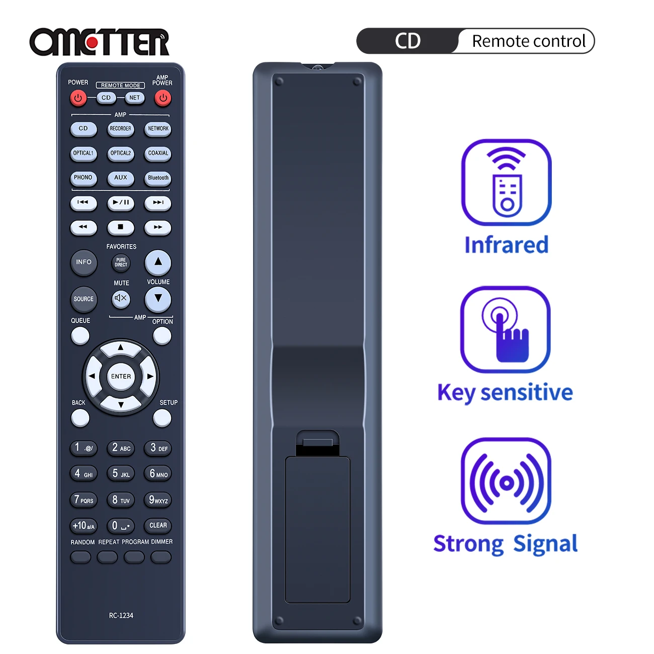 Nuovo Telecomando Rc-1234 Per Sistema Audio Lettore Cd Denon Dcd-600 Pma-600Ne