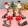 Christmas Interactive Squeaky Dog Plush Toy with Ropes Knot for Relieve Boredom Dog Chewing Plush Toy for Teeth Cleaning for Dog 4