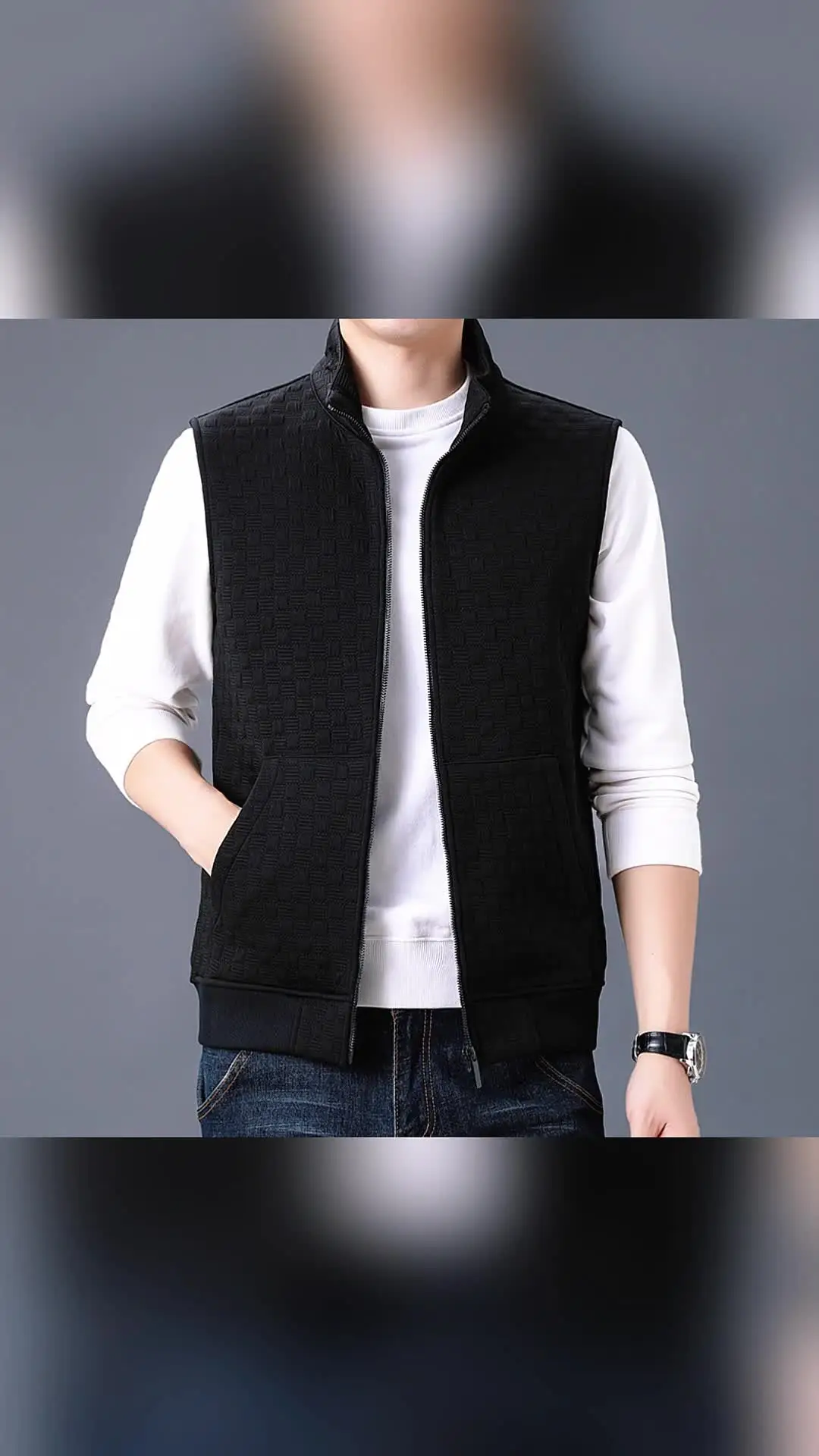 Gilet invernale foderato in pile moda Casual da uomo caldo grande tasca Cardigan lavorato a maglia giacca senza maniche a prova di freddo da uomo di alta qualà