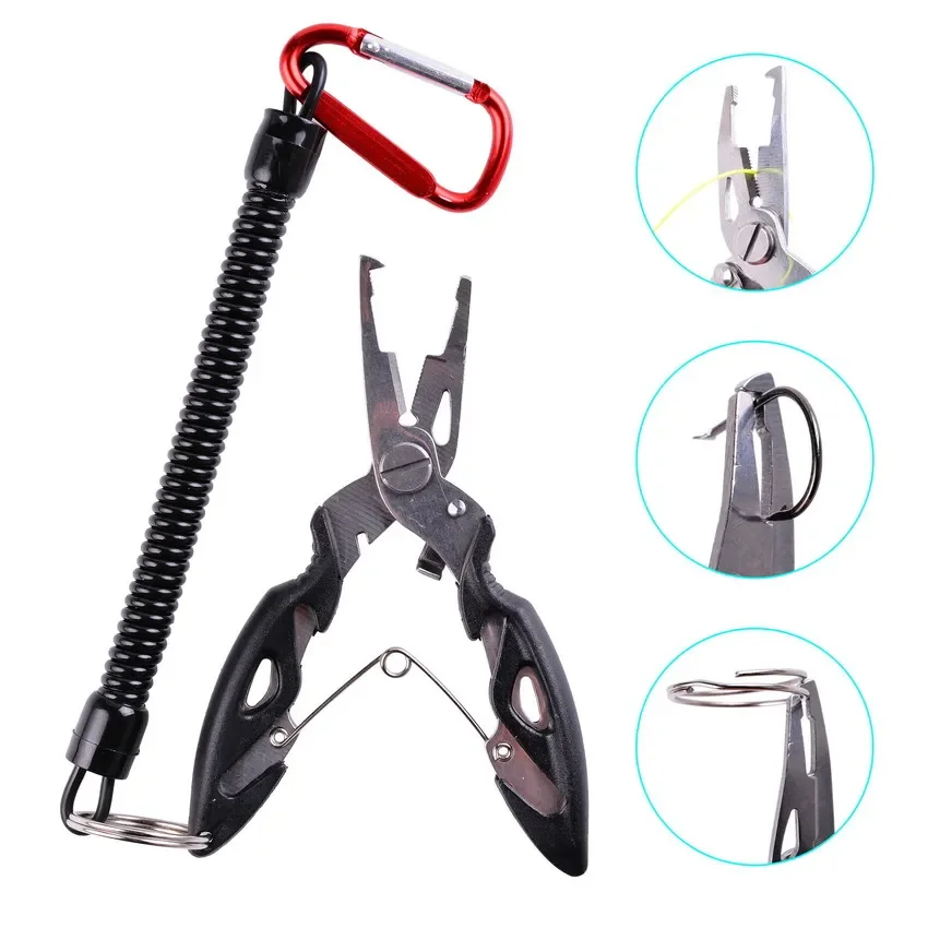 Fishing Pliers Fishing Tools Fishing Scissors Fishing Reels Tools Fishing Tool Fishing Accessories Fishing Tackle Fish Hook Remover Fishing Plier Scissor Braid Line Lure Cutter Hook Remover etc. Tackle Tool Cutting Fish Use Tongs Multifunction Scissors