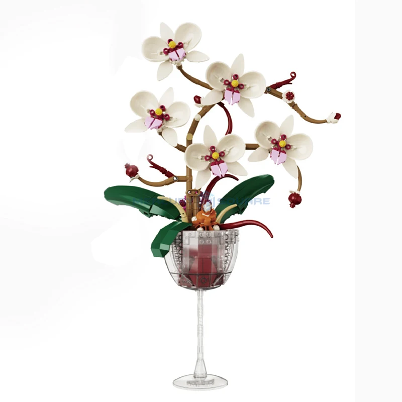 Wine Glass Orchid Model Building Blocks