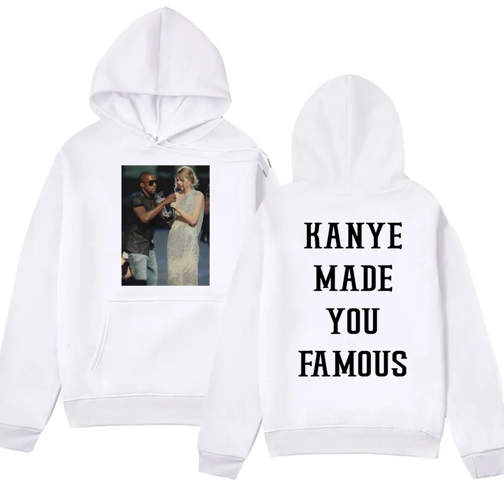 Rapper Kanye West Hip Hop Hoodie Men Women's Clothes Fashion Vintage Hooded Sweatshirts Autumn Oversized Fleece Pullover Male