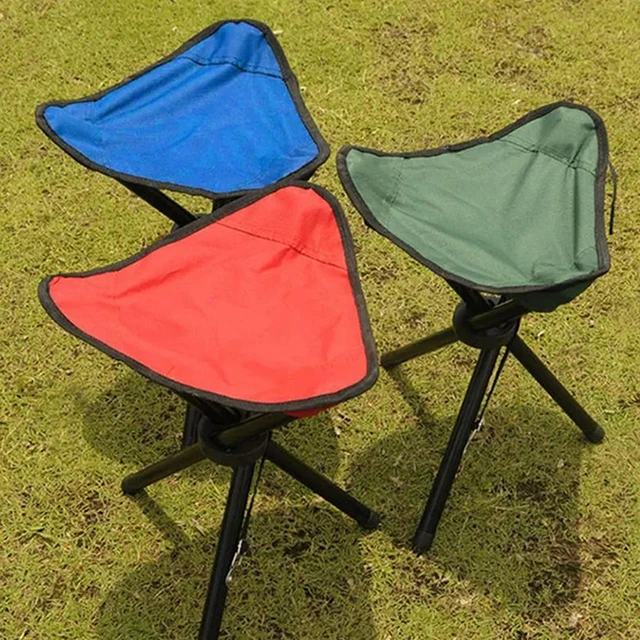 Beach Chairs Outdoor Multi Function Portable Folding Stool Triangle Stool Lightweight Ultralight Camping Fishing Slacker Chair 1