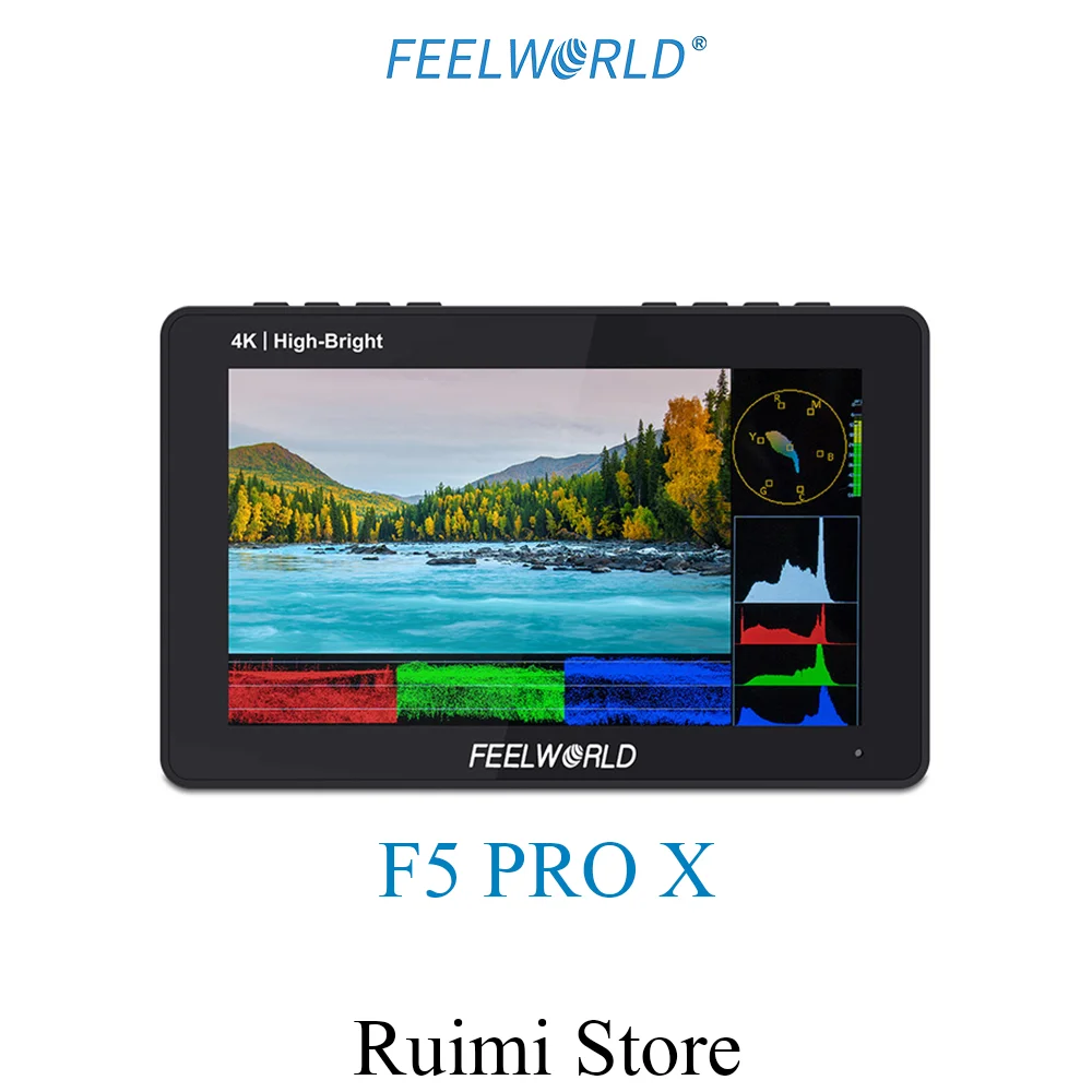 Feelworld F5 PROX 5.5 Inch 1600nit High Bright Full HD IPS Panel Touch Screen DSLR Camera Field Monitor 4K HDMI 3D LUT for Rig
