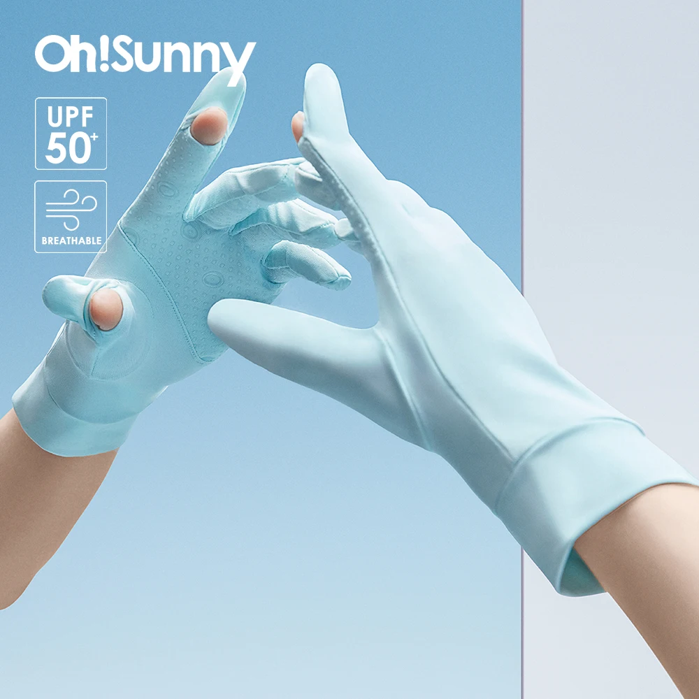Gants de pêche été OhSunny légers anti-UV UPF 2000+ tissu céramique pour cyclisme et pêche
