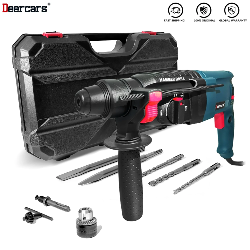 220v Electric Rotary Impact Hammer Drill 28mm 26mm Three Function Home Concrete Wall Breaker