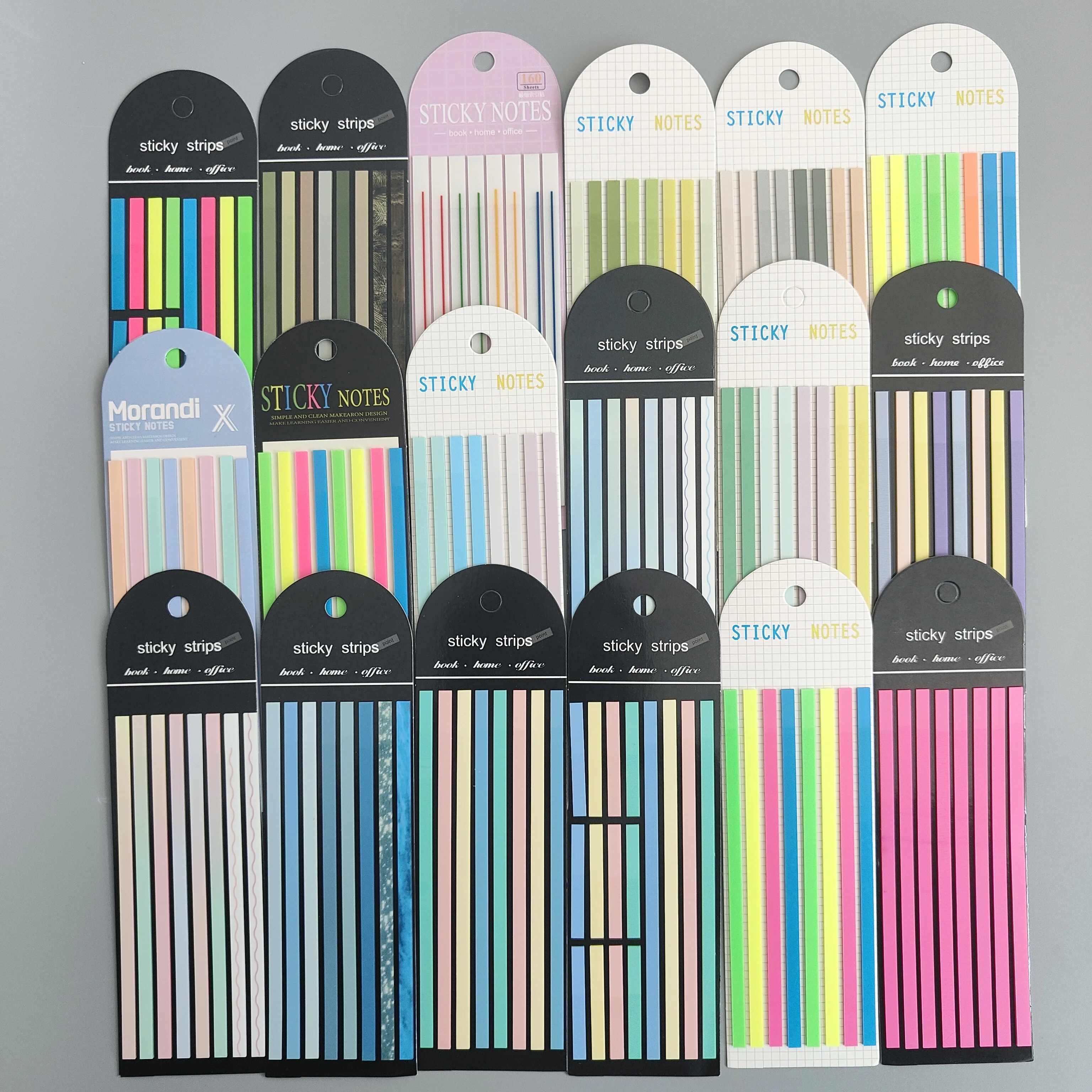 18 Packs  Transparent Sticky Notes Self-Adhesive Reading Book Annotation Notepad Bookmarks Memo Pad Index Tabs Cute 2