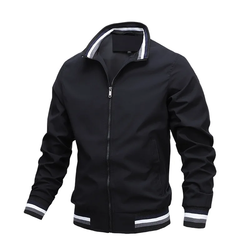 new Quality Bomber Casual Embroidered Jacket Men Autumn Outerwear Mandarin Sportswear Mens Jackets for Male Coats spring