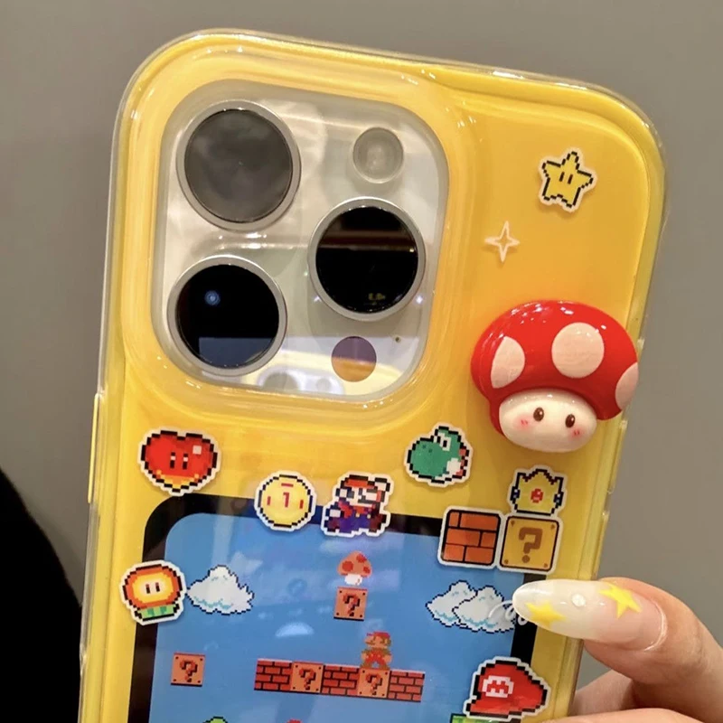 Funny 3D Cartoon Toy White Acrylic Phone Case Cover